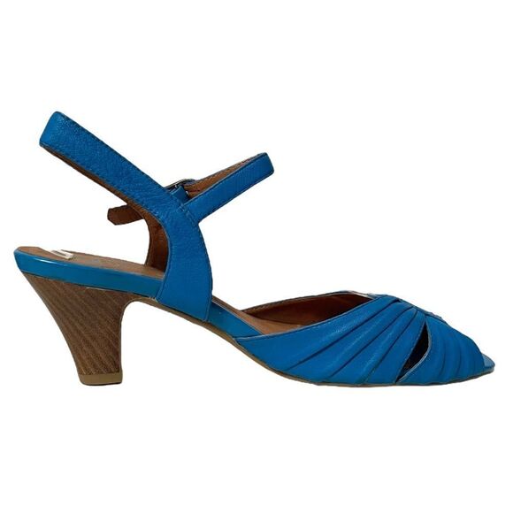 JEFFREY CAMPBELL Dime Blue Leather Sandals 8 - Picture 5 of 12
